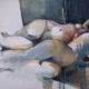 Two Nudes,  2017 watercolour 76 x 56 cm SOLD