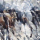 Horses 1, 2017 watercolour, 56 x 38 cm