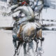At the Races 9, 2015 watercolour, 56 x 76 cm SOLD