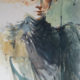 Portrait 19, 2019 watercolour, 56 x 38 cm