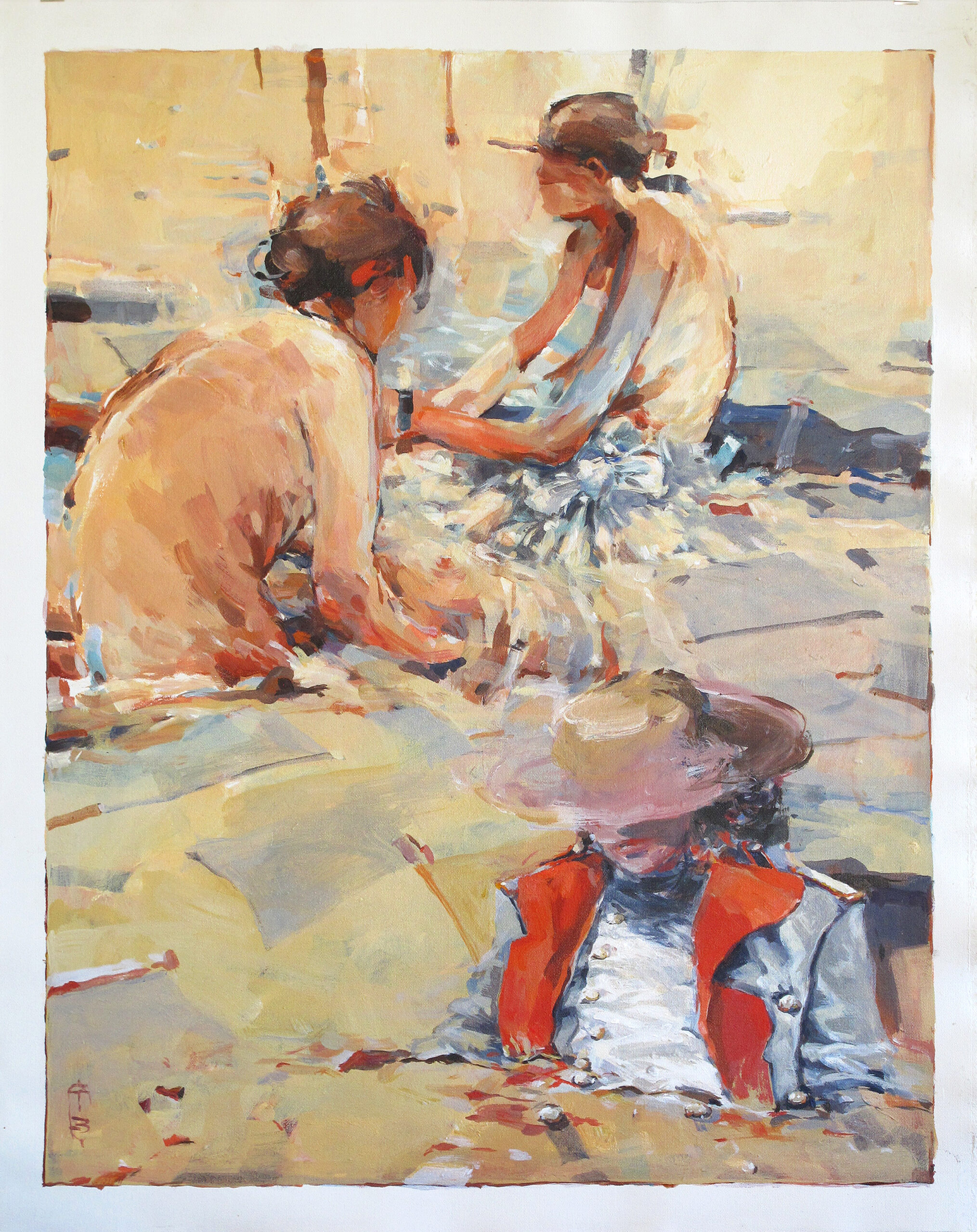 Italian Bathers #7 loose canvas, 98 x 79 cm